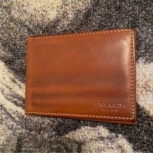 Coach New York Light Brown Wallet ID Holder 3 in 1 Men’s